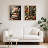 2 Pack Flower Paint by Numbers Kit for Adults, Book Paint by Numbers for Adults, DIY Adult Painting by Numbers Beginners on Canvas Acrylic for Home Wall Art Decor 12x16Inch (Rolled Package) Mandun