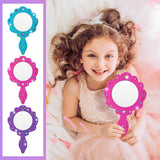 Geetery 20 Pcs Unbreakable Kids Mirror DIY Decorate Your Own Princess Mirror Mermaid Foam Small Crafts Princess Party Decorations(Pink, Purple, Turquoise) Geetery