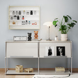 HOMCOM 5-Tier Display Cabinet, Glass Door Cabinet with Adjustable Shelves, Wall-Mounted Display Case for Playroom, Bedroom, Oak HOMCOM