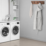 Rustic Coat Rack Wall Mount – 17 Inch Solid Pine Wood Wall Mounted Coat Rack with 5 Hooks – Distressed Finish, 16 Inch Hole Distance – Heavy Duty Wall Hook Rack for Entryway, Hallway, Bathroom SAYONEYES