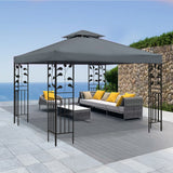 Gazebo Canopy Replacement 118"x118" Outdoor Canopy Shelter for Smaller 10x10ft Top Double Tiered Canopy Cover ERFEI