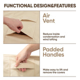 loriano Patio Furniture Covers Set, 3 Piece Outdoor Furniture Cover Waterproof, 600D Heavy Duty Lawn Furniture Covers Set loriano