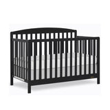 Dream On Me JPMA & Greenguard Gold Certified Odelle 5 in 1 Convertible Crib in Matte Black, Built of Sustainable Pinewood, 3 Mattress Height Settings, Non-Toxic Water-Based Paint Finish Dream On Me