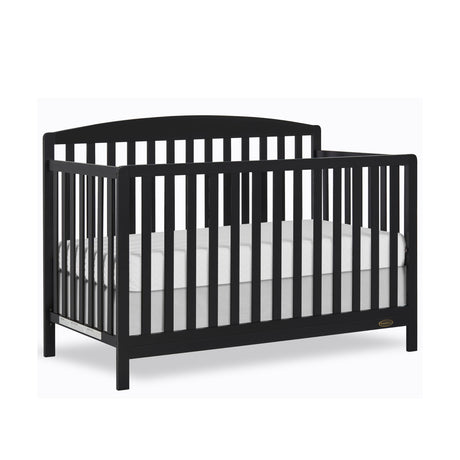 Dream On Me JPMA & Greenguard Gold Certified Odelle 5 in 1 Convertible Crib in Matte Black, Built of Sustainable Pinewood, 3 Mattress Height Settings, Non-Toxic Water-Based Paint Finish Dream On Me