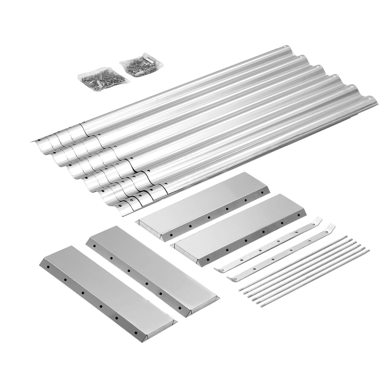 Land Guard Metal Raised Garden Bed for Gardening, 8x4x1.5ft Galvanized Raised Garden Bed, Planter Boxes Outdoor for Vegetables, Fruits and Flowers (Silver) Land Guard