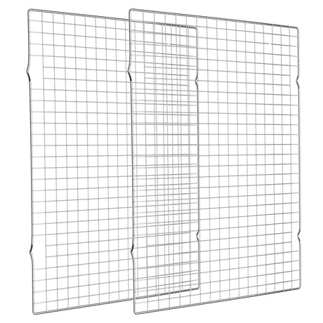 Cooling Rack for Baking 2-Pack, 16x10 Inches Baking Rack, Thick Wire Cookie Rack for Cooking, Roasting, Grilling, Drying, Oven Safe, Fits Half Sheet Pan, Silver BRIOUT