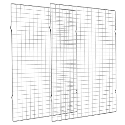 Cooling Rack for Baking 2-Pack, 16x10 Inches Baking Rack, Thick Wire Cookie Rack for Cooking, Roasting, Grilling, Drying, Oven Safe, Fits Half Sheet Pan, Silver