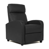 FDW Recliner Chair Home Theater Seating Reclining Sofa Push Back Recliner with Lumbar Support and Leather Padded Seat Backrest for Living Room (Black) FDW