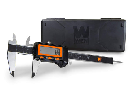 WEN 10764 Electronic 6.1" Stainless Steel Water-Resistant Digital Caliper with LCD Readout & Storage Case, IP54 Rated WEN