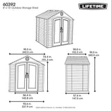 Lifetime Outdoor Storage Shed, 8 x 5 Foot Lifetime