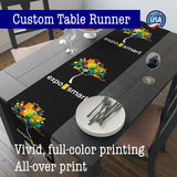 Custom Table Runner with Business Logo, Ships Next Day Made in USA - 24" x 60" Thick Premium Polyester hem sewn all side, Vivid color sublimation print, Trade Show Quality, wrinkle-free (24x60) Exposmart