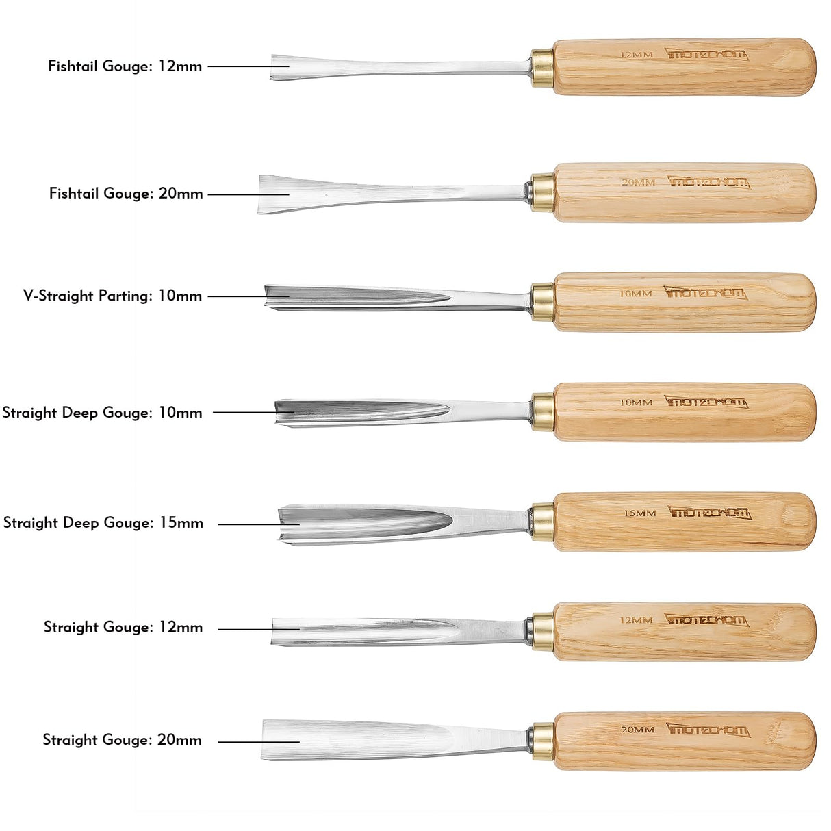 IMOTECHOM 7-Pieces Woodworking Wood Carving Tools Chisel Set with Canvas Bag, Gouges and Carving Chisel Set, Razor Sharp CR-V 60 Steel Blades IMOTECHOM