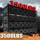 Vaernevy 59''W/72''H Garage Shelving Units Heavy Duty 3500LBS Metal Storage Shelves Adjustable Steel Industrial Shelving 5 Tier Storage Shelf Rack for Basement, Warehouse Vaernevy