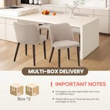 Homixis Wooden Dining Chairs Set of 4, Upholstered Kitchen Dining Room Chair, Modern Fabric Farmhouse Dinner Chair for Restaurant & Cafe, Camel Homixis