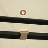 Outsunny 10' x 8' Outdoor Pergola and Patio Gazebo, Extendable Side Awning, Sun Shade Shelter for Garden, Camper, Deck, Doors and Windows, Beige Outsunny