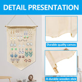 3 PCS Canvas Banners Wall Hanging Brooch Jewelry Storage Case Stand Enamel Pin Display, Sublimation blank Banner,Holder Earrings Necklace Pin Collection Organizer OKBA