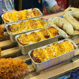 MOACOCK 100 Pack Aluminum Mini Loaf Baking Pans, 1 Lb Heavy Duty Disposable Loaf Pans, 6 x 3.5” Thick Foil Bread Pans for Baking Holiday Treats Food Storage and Takeout MOACOCK