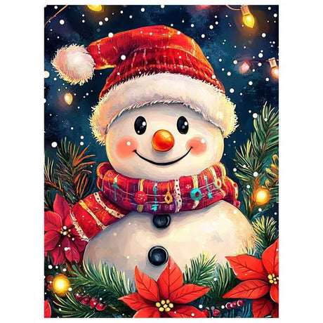 Christmas Paint by Numbers for Adult,Snowman Paint by Numbers Kit for Adults Beginners, DIY Acrylic Painting on Canvas for Home Wall Art Decor 16x20 Inch Mandun