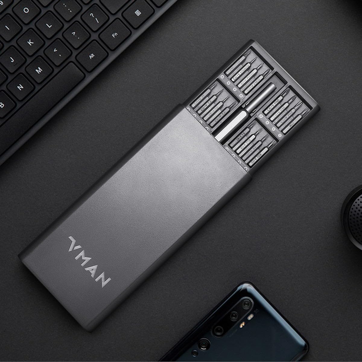 VMAN 63 in 1 Small Precision Screwdriver Set, Professional Mini Magnetic Repair Tool Kit for Ring Doorbell, Computer, Laptop, iPhone, Eyeglass, Xbox, PS4, PS5, Switch, Watch, Macbook, PC, Electronics VMAN