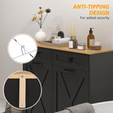 HOMCOM Tilt Out Laundry Hamper Cabinet with 2 Removable Baskets, Freestanding Bathroom Storage Cabinet with 2 Drawers, Trash Can Cabinet for Living Room, Laundry Room, Black HOMCOM