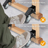 POWERTEC Workbench Caster Kit Set of 4 with Side Mounting Options & 600 lbs Loads, 2-1/2 Inch Retractable Stepdown Caster Wheels for Workbenches, Tables, Stands and Equipments (17001) POWERTEC