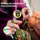 Stitch Counters 2 Pcs LED Digital Row Counter and Stitch Markers 50 Pcs Crochet Stitch Markers for Knitting Sewing Stitching Weaving, Muslim Pray, Recording Sports Scoring, Lap Counting by ILouxNei ILouxNei