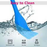 Hhyn Silicone Basting Pastry Brush Set 4 Pack Heat Resistant Spread Oil Butter Sauce for BBQ Grill Barbeque Kitchen Baking Cooking Pastries, 2 Large & 2 Small Multicolor Hhyn