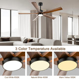 heimo 60 Inch Ceiling Fans with Lights and Remote, Wood Indoor Outdoor Ceiling Fan with Light for Patios Living Room Bedroom 5 Blades DC Motor Mid Century Modern Wooden Fan (Walnut) heimo