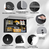 Metal Garage Storage Cabinet with Locking, Wall Mounted Tool Cabinets with Door and Shelf, Floating Steel Storage Cabinets, Small Kitchen Wall Cabinet, Flip Up Wall Locker Cabinet, Assembly Required MetalMax