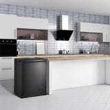 R.W.FLAME Chest Freezer 3.5 Cubic Feet with 2 Removable Baskets and Defrost Water Drain, Deep Freezer, Adjustable Temperature, Energy Saving, Top Open Door Compact Freezer (3.5 Cubic Feet, Black) R.W.FLAME