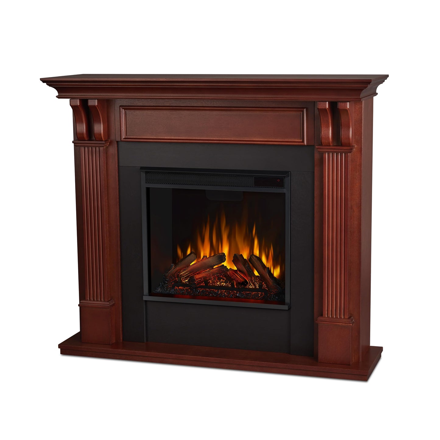 Real Flame Ashley 48" Electric Fireplace with Mantel for Living Room or Bedroom, Replaceable Fireplace Insert Heater, Realistic Log and Flame Effect, Remote Control, Timer.