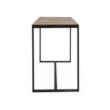 Christopher Knight Home Frieda Outdoor Modern Industrial Acacia Wood Bar Table, Teak Finish + Black Christopher Knight Home