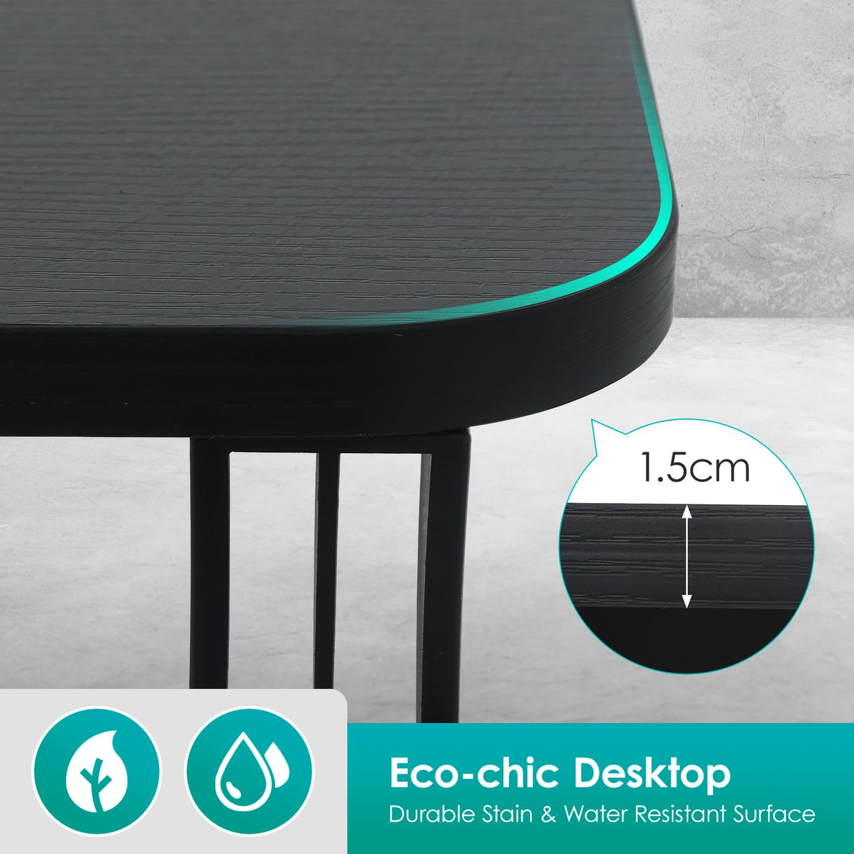 PayLessHere 48 Inch Adjustable Height Standing Desk Computer Desk with Large Space and Headphone Holder Office Desk with Electric Lifting and 2 Memory Function for Office Bedroom Meeting Room,Black PayLessHere