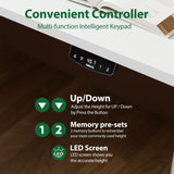 Agilestic Electric Standing Desk, Large 63 x 24 Inches Height Adjustable Desk, Sit Stand up Desk for Work Office Home, Splice Board, White Agilestic