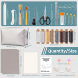 Uzecpk Book Binding Kits, Book Press Bookbinding, Book Binding Materials, Book Repair Kit with Book Cloth Bone Folder Awl Bookbinding Needles Wax Thread for Binding and Repair, 11.8 X 7.6 Inches UzecPk