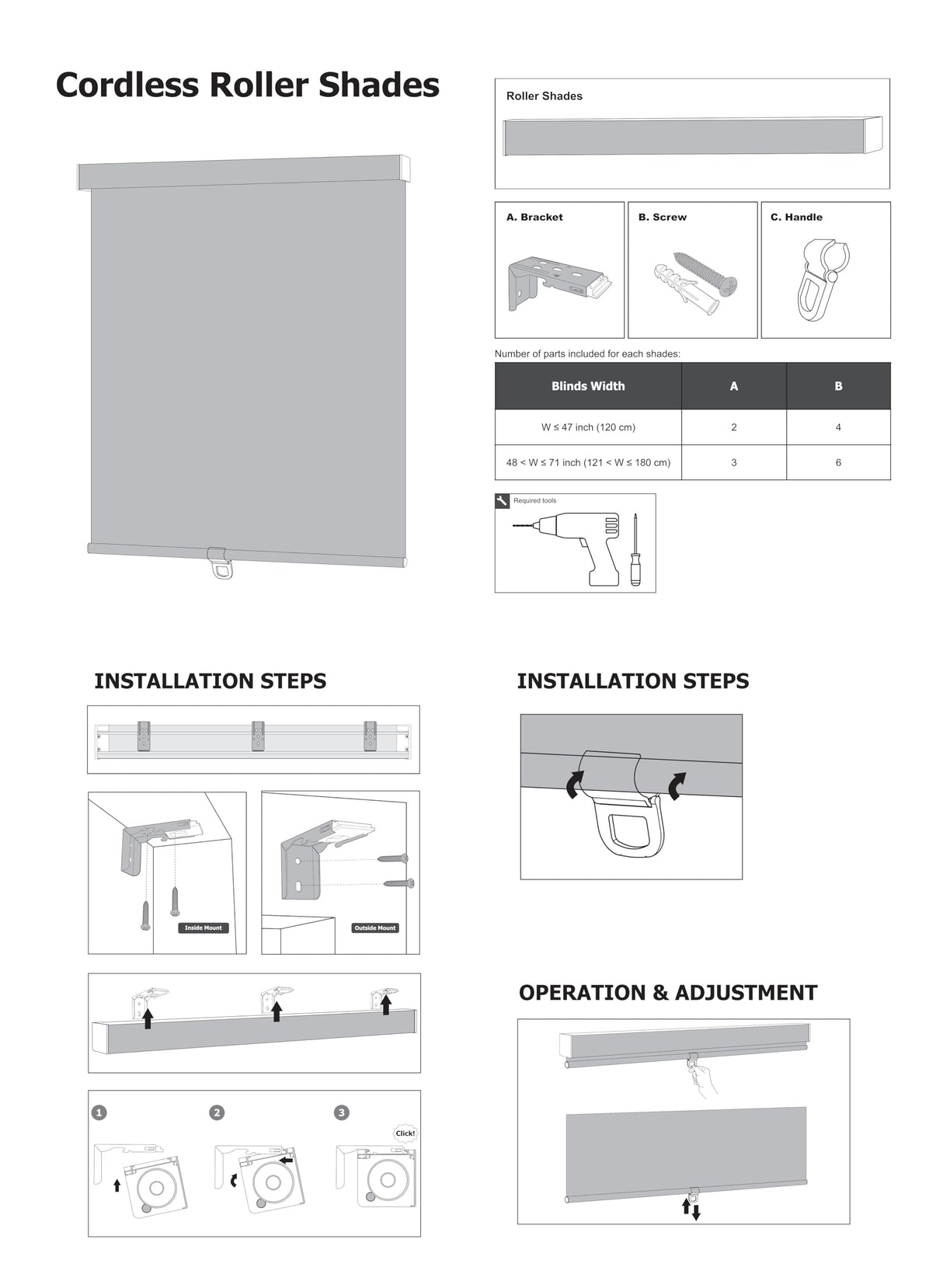 100% Blackout Roller Shades Cordless Blinds for Indoor Windows,Free-Stop Window Shades Pull Down,Thermal Insulated Fabric UV Protection,Blackout Window Guard Blinds for Home,Office,Black,34" W x 72" H Dephora