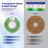 AMOLEN TPU 3D Printer Filament, Transparent Multicolor Rainbow TPU 1.75mm, Color Change Flexible Soft TPU 3D Printing Filament Supports High Speed, 1kg Spool(2.2lbs), Blue Green Orange AMOLEN