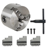 WFLNHB K11-80 3 Inch 3 Jaw Self Centering Lathe Chuck 3" for CNC Drilling Milling Machine Total 2 Set of Jaws WFLNHB