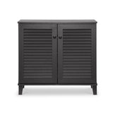 Baxton Studio FP-01LV-Espresso Studio Coolidge Shoe-Storage Cabinet, Espresso 14.5Lx29.625Wx27.5H Baxton Studio