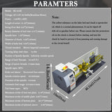 INTBUYING 8"x32" Benchtop Metal Lathe Machine 1100W Brushless Gearless Motor 50-2500RPM, Horizontal Design for Precision Metal/Wood Working Imperial/Metric Conversion, RC-210E 110V INTBUYING
