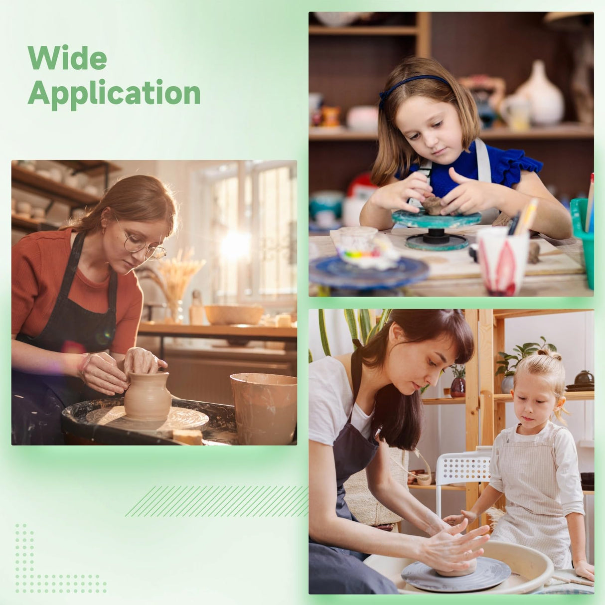 Mini Pottery Wheel Kit, Turntable Electric Pottery Wheel, Clay Making Pottery Machine with 24 Pottery Shaping Tools and Paint Set, Craft Kits Gift for Kids Teens & Adults Beginners OMISTAR