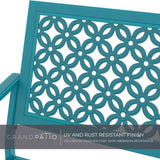 Grand patio 50" Outdoor Bench, Garden Benches with Anti-Rust Metal Powder Coated Frame, Patio Bench for Front Porch Park Outside Furniture Decor, Lake Shore Grand patio