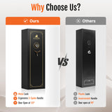 KAER 20 Biometric Gun Safe for Rifles and Pistols, Large Gun Cabinet for Home Rifle, Quick Access Gun Safe with Fingerprint, Rifle Safe with Removable Shelf and Pistol Pocket [No Assembly Required] KAER