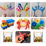 NovaWiseTech Arts and Crafts Supplies, 1200pcs Craft Kits, Pipe Cleaners Bulk, Multicolor Pom Poms Balls, Googly Eyes for DIY Craft Decorations NovaWiseTech
