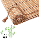 Custom Made Bamboo Blinds for Windows Bamboo Shades for Patio Bamboo Shades for Doors Bamboo Window Shades Handmade Easy to Install Suitable for Indoor and Outdoor Use F+Yellow White JSDMBD