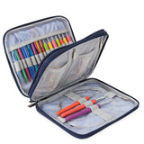 Teamoy Organizer Case for Interchangeable Circular Knitting Needles, Crochet hooks and Knitting Accessories, Keep All in Place and Easy to Carry, Cats Blue (No Accessories Included) Teamoy