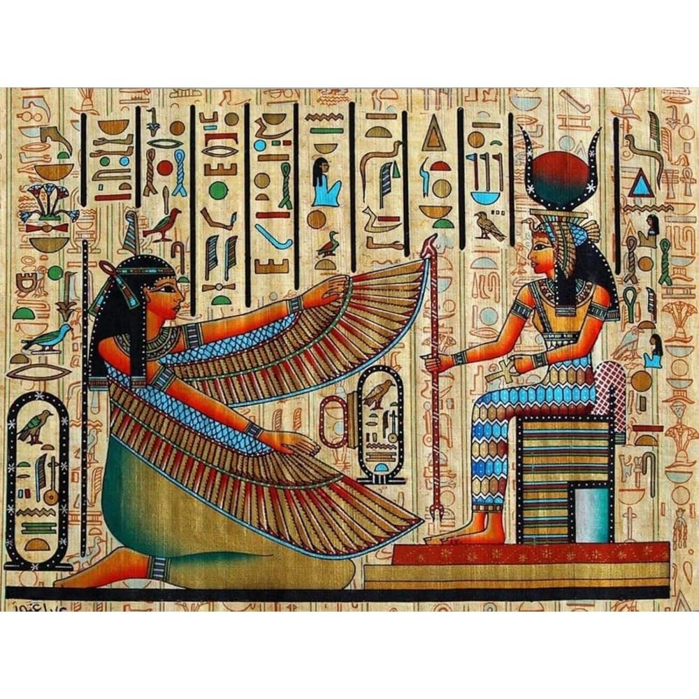 ZZHHJY Diamond Art Painting Ancient Egypt Mythology Egyptian Gods Kit for Adults Full Drill Paint with Diamond Art Mythology Painting by Number Kits Gem Art Wall Home Decor (12x16 in) ZZHHJY