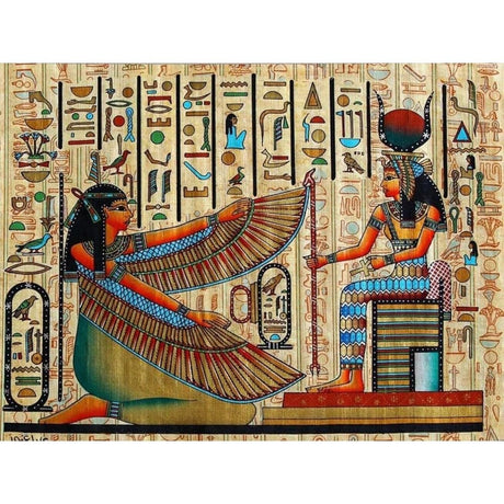 ZZHHJY Diamond Art Painting Ancient Egypt Mythology Egyptian Gods Kit for Adults Full Drill Paint with Diamond Art Mythology Painting by Number Kits Gem Art Wall Home Decor (12x16 in) ZZHHJY