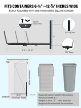 ZRD Tilt Out Trash Can Cabinet DIY Kit for Single Cabinet, Pet Proof Hidden Trash Can Cabinet Conversion Kit, Suitable for Kitchen, Bathroom, Living Room, and Dining Room ZRD