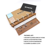 Sungee Sunglass Display Stand Wood Sunglasses Storage Rack Organizer Stand for Business and Home Or Shop Display (10-Layer) Sungee